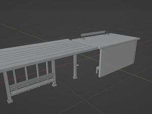 Bus Stops 3Dモデル