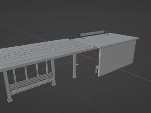 Bus Stops 3D Model