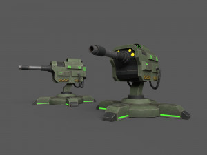 CannonTurrets Modello 3D