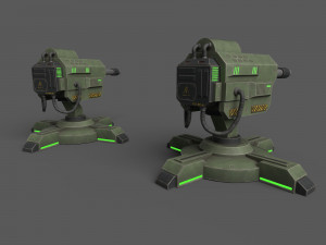 CannonTurrets Modello 3D