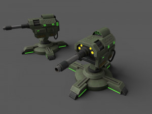 CannonTurrets Modello 3D