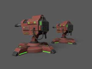 CannonTurrets Modello 3D