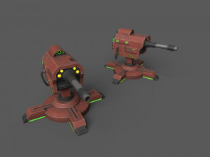 CannonTurrets Modello 3D