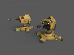CannonTurrets Modello 3D