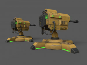 CannonTurrets Modello 3D