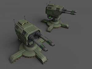 CannonTurrets Modello 3D