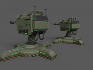 CannonTurrets Modello 3D