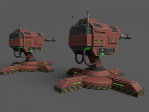 CannonTurrets Modello 3D
