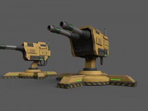 CannonTurrets Modello 3D