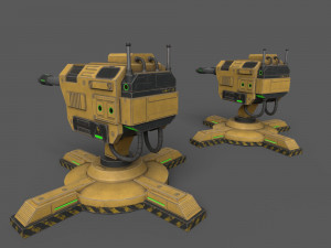 CannonTurrets Modello 3D