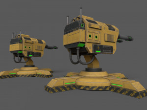 CannonTurrets Modello 3D