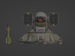 Sci-Fi MissileTurret 3Dモデル