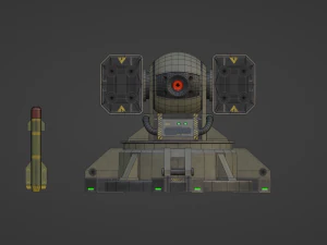 Sci-Fi MissileTurret 3D Model