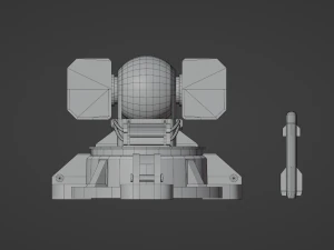 Sci-Fi MissileTurret 3D Model