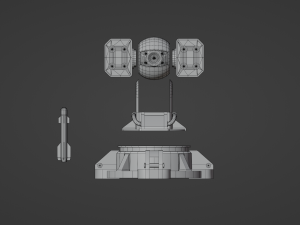 Sci-Fi MissileTurret 3Dモデル