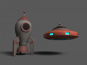 SpaceShips 3D Model