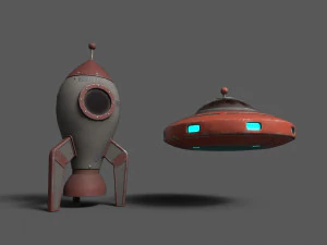 Космічні кораблі 3D Модель