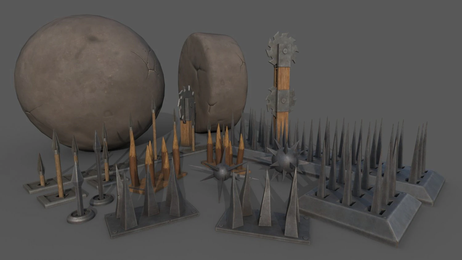 Piercing-Cutting Traps 3D Model .c4d .max .obj .3ds .fbx .stl .blend 