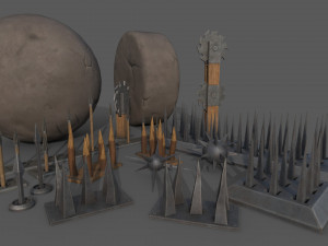 Piercing-Cutting Traps 3D Model