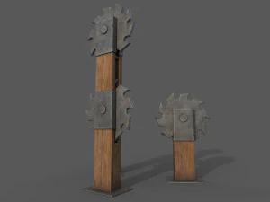 Piercing-Cutting Traps 3D Model