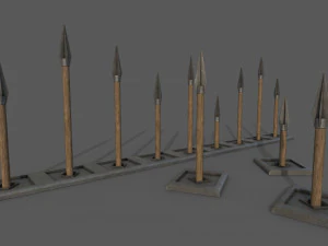 Piercing-Cutting Traps 3D Model