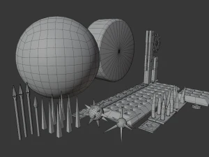 Piercing-Cutting Traps 3D Model