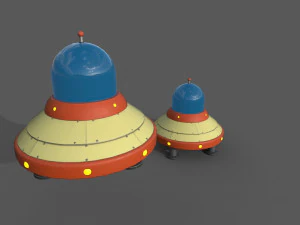 Navi UFO Modello 3D