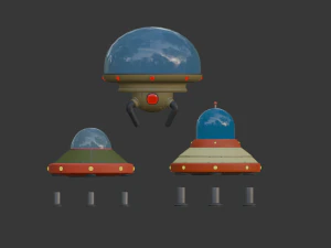 Navi UFO Modello 3D