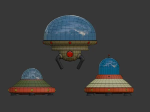 Navi UFO Modello 3D