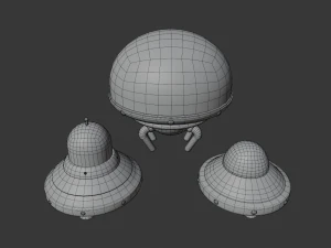 Navi UFO Modello 3D