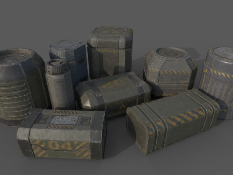 Sci-Fi Cargo 3Dモデル