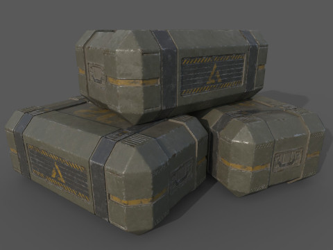 Sci-Fi Cargo Model 3D