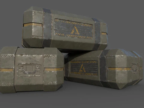 Sci-Fi Cargo 3D Model