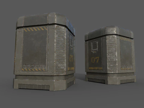 Sci-Fi Cargo 3D Model