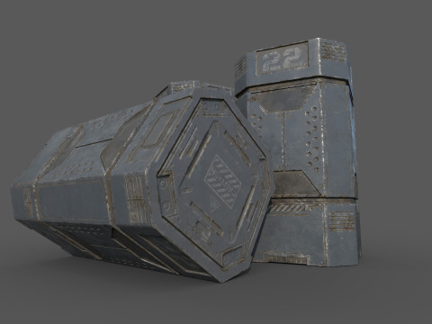 Sci-Fi Cargo Model 3D