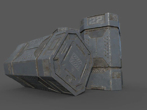 Sci-Fi Cargo 3D Model