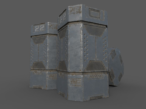 Sci-Fi Cargo Model 3D