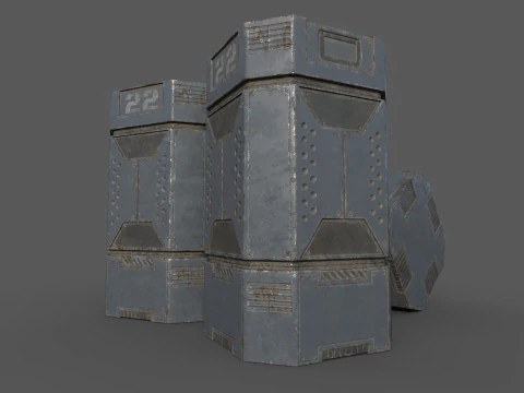 Sci-Fi Cargo 3D Model