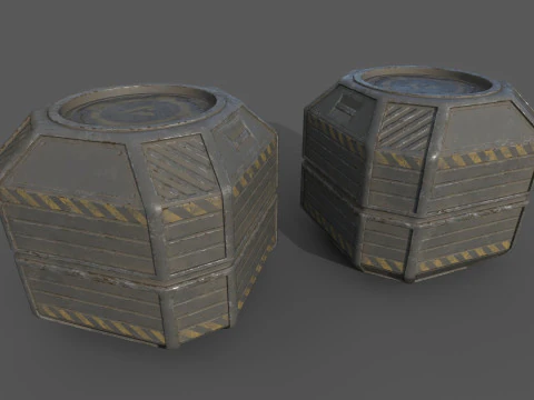 Sci-Fi Cargo 3D Model
