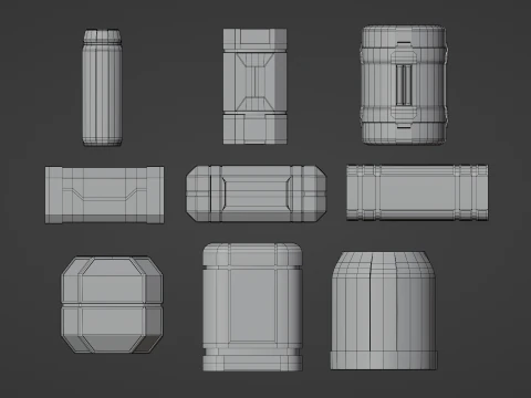 Sci-Fi Cargo 3D Model