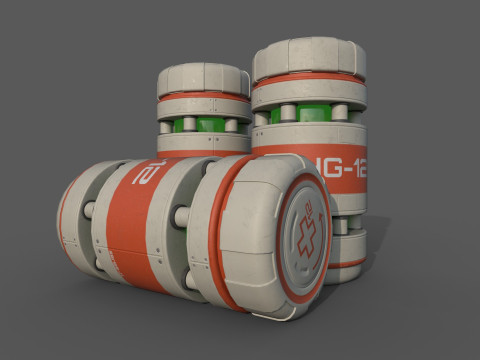Sci-Fi Grenades-Mines 3D Модель