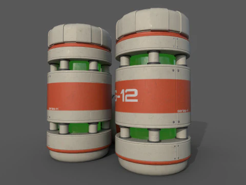Sci-Fi Grenades-Mines 3D Model