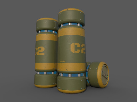 Sci-Fi Grenades-Mines 3D Модель