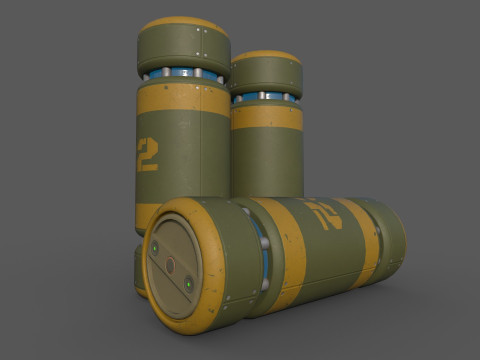 Sci-Fi Grenades-Mines 3D Модель