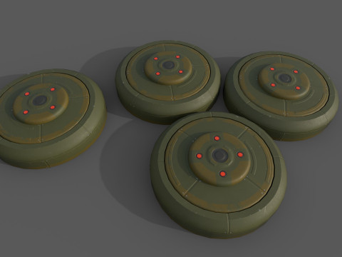 Sci-Fi Grenades-Mines 3D Модель