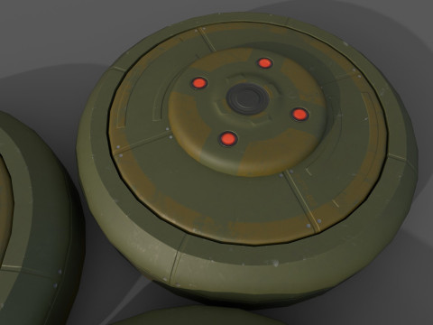 Sci-Fi Grenades-Mines 3D Модель
