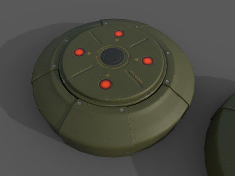 Sci-Fi Grenades-Mines 3D Модель