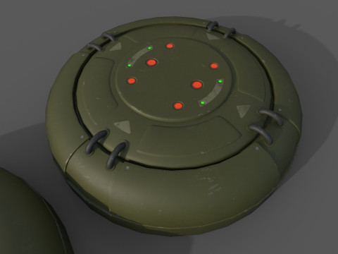 Sci-Fi Grenades-Mines 3D Модель
