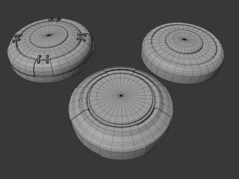 Sci-Fi Grenades-Mines 3D Модель