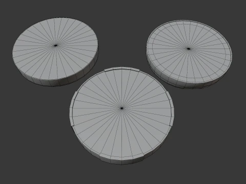 Sci-Fi Grenades-Mines 3D Model
